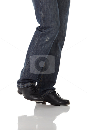 To use this stock image in your creative project, please select the size you need over to the right and click the "Add to Cart" button.
Your downloaded image will come with the Cutcaster watermark removed so don’t worry about the watermark you see on this page. Single tap dancer stock photo, Single male tap dancer wearing jeans showing various steps in studio with white background and reflective floor. Not isolated by Sean Nel