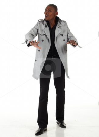 To use this stock image in your creative project, please select the size you need over to the right and click the "Add to Cart" button.
Your downloaded image will come with the Cutcaster watermark removed so don’t worry about the watermark you see on this page. Black African Businessman stock photo, Young black african businessman in a formal suite and grey jacket and on a white background - NOT ISOLATED by Sean Nel