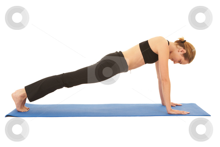 To use this stock image in your creative project, please select the size you need over to the right and click the "Add to Cart" button.
Your downloaded image will come with the Cutcaster watermark removed so don’t worry about the watermark you see on this page. Pilates exercise series stock photo, Fit young brunette pilates instructor showing different exercises on a white background a blue yoga mat. White background NOT ISOLATED by Sean Nel