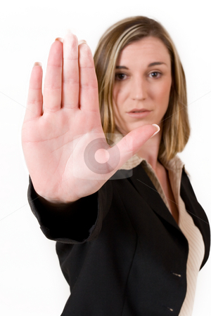 To use this stock image in your creative project, please select the size you need over to the right and click the "Add to Cart" button.
Your downloaded image will come with the Cutcaster watermark removed so don’t worry about the watermark you see on this page. Business Lady #117 stock photo, Business woman in black suit holing up hand. Shallow DOF, hand in focus, eyes out of focus by Sean Nel
