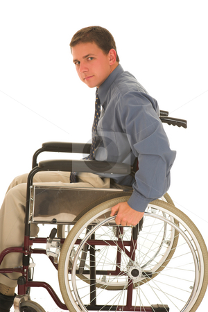 To use this stock image in your creative project, please select the size you need over to the right and click the "Add to Cart" button.
Your downloaded image will come with the Cutcaster watermark removed so don’t worry about the watermark you see on this page. Businessman #118 stock photo, Man sitting in weelchair. by Sean Nel