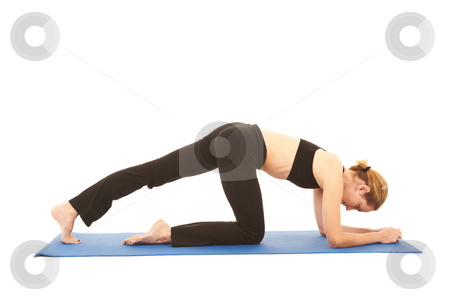 To use this stock image in your creative project, please select the size you need over to the right and click the "Add to Cart" button.
Your downloaded image will come with the Cutcaster watermark removed so don’t worry about the watermark you see on this page. Pilates exercise series stock photo, Fit young brunette pilates instructor showing different exercises on a white background with basic pilates equipment ion a yoga mat. White background, NOT ISOLATED by Sean Nel