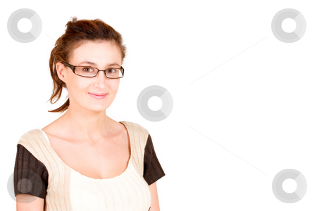 To use this stock image in your creative project, please select the size you need over to the right and click the "Add to Cart" button.
Your downloaded image will come with the Cutcaster watermark removed so don’t worry about the watermark you see on this page. Business Lady #91 stock photo, Business woman with glasses by Sean Nel