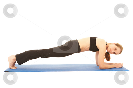 To use this stock image in your creative project, please select the size you need over to the right and click the "Add to Cart" button.
Your downloaded image will come with the Cutcaster watermark removed so don’t worry about the watermark you see on this page. Pilates exercise series stock photo, Fit young brunette pilates instructor showing different exercises on a white background with basic pilates equipment ion a yoga mat. White background, NOT ISOLATED by Sean Nel