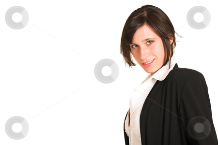 To use this stock image in your creative project, please select the size you need over to the right and click the "Add to Cart" button.
Your downloaded image will come with the Cutcaster watermark removed so don’t worry about the watermark you see on this page. Business Woman #273 stock photo, Business woman dressed in a pencil skirt and jacket. Copy space by Sean Nel