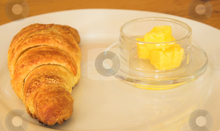 To use this stock image in your creative project, please select the size you need over to the right and click the "Add to Cart" button.
Your downloaded image will come with the Cutcaster watermark removed so don’t worry about the watermark you see on this page. Lunch #23 stock photo, Croissant and butter on a plate by Sean Nel
