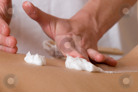 To use this stock image in your creative project, please select the size you need over to the right and click the "Add to Cart" button.
Your downloaded image will come with the Cutcaster watermark removed so don’t worry about the watermark you see on this page. Massage #24 stock photo, Woman lying on massage table with the hands of male masseuse on her back by Sean Nel