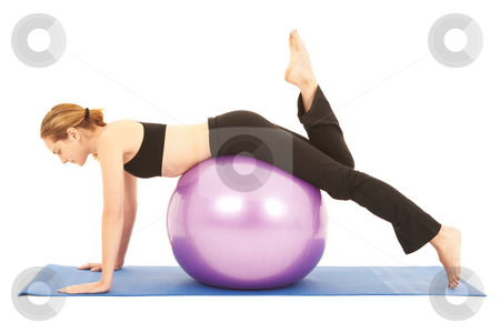 To use this stock image in your creative project, please select the size you need over to the right and click the "Add to Cart" button.
Your downloaded image will come with the Cutcaster watermark removed so don’t worry about the watermark you see on this page. Pilates exercise series stock photo, Fit young brunette pilates instructor showing different exercises on a white background with basic pilates equipment including a ball and yoga mat. White background, not isolated by Sean Nel