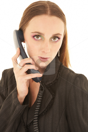 To use this stock image in your creative project, please select the size you need over to the right and click the "Add to Cart" button.
Your downloaded image will come with the Cutcaster watermark removed so don’t worry about the watermark you see on this page. Sexy brunette businesswoman stock photo, Sexy young adult Caucasian businesswoman in a black sexy business suit on a white background. She has modern make-up on her eyes by Sean Nel