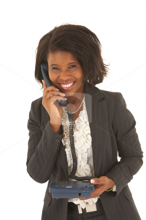 To use this stock image in your creative project, please select the size you need over to the right and click the "Add to Cart" button.
Your downloaded image will come with the Cutcaster watermark removed so don’t worry about the watermark you see on this page. Beautiful African businesswoman stock photo, Portrait of a beautiful young African businesswoman talking on the phone on white background. NOT ISOLATED by Sean Nel