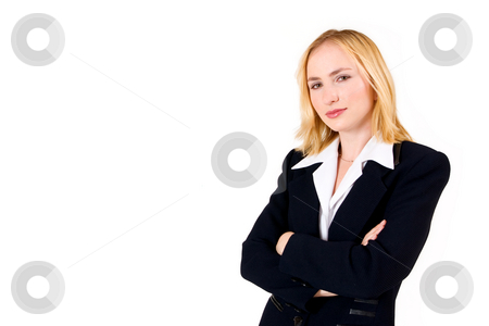 To use this stock image in your creative project, please select the size you need over to the right and click the "Add to Cart" button.
Your downloaded image will come with the Cutcaster watermark removed so don’t worry about the watermark you see on this page. Lena Talberg #7 stock photo, Business woman in formal black suit, arms crossed - copy space by Sean Nel
