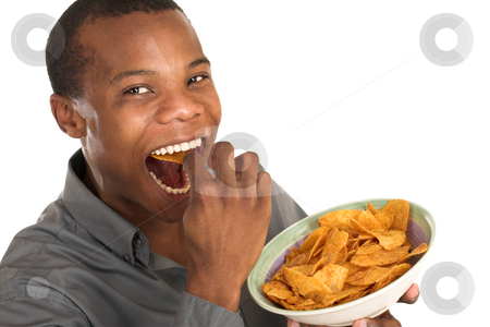 To use this stock image in your creative project, please select the size you need over to the right and click the "Add to Cart" button.
Your downloaded image will come with the Cutcaster watermark removed so don’t worry about the watermark you see on this page. Businessman #141 stock photo, Businessman dressed in grey shirt. Eating chips. Copy space. by Sean Nel