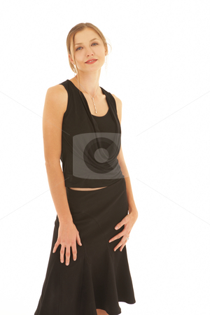 To use this stock image in your creative project, please select the size you need over to the right and click the "Add to Cart" button.
Your downloaded image will come with the Cutcaster watermark removed so don’t worry about the watermark you see on this page. Young caucasian businesswoman stock photo, Young adult brunette businesswoman in a black office outfit on a white background. by Sean Nel