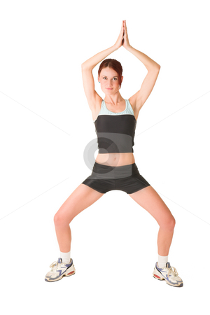 To use this stock image in your creative project, please select the size you need over to the right and click the "Add to Cart" button.
Your downloaded image will come with the Cutcaster watermark removed so don’t worry about the watermark you see on this page. Gym#138 stock photo, Woman standing in tao position with hands together. by Sean Nel
