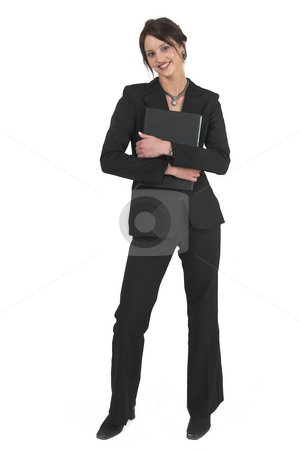 To use this stock image in your creative project, please select the size you need over to the right and click the "Add to Cart" button.
Your downloaded image will come with the Cutcaster watermark removed so don’t worry about the watermark you see on this page. Businesslady #74 stock photo, Dark haired business woman with black file by Sean Nel