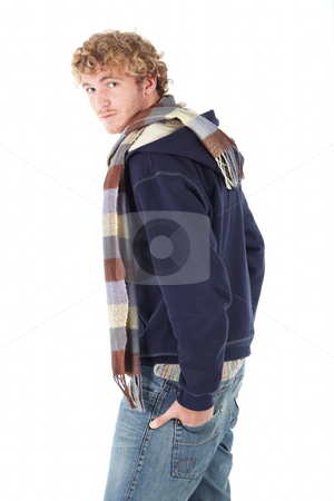 To use this stock image in your creative project, please select the size you need over to the right and click the "Add to Cart" button.
Your downloaded image will come with the Cutcaster watermark removed so don’t worry about the watermark you see on this page. Portrait of Caucasian man stock photo, Portrait of handsome Caucasian man wearing casual winter clothes on white background. NOT ISOLATED by Sean Nel