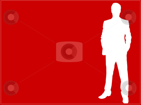 To use this stock image in your creative project, please select the size you need over to the right and click the "Add to Cart" button.
Your downloaded image will come with the Cutcaster watermark removed so don’t worry about the watermark you see on this page. Businessman #120 stock photo, Businessman standing with hands in his pockets - red background, outlined by Sean Nel