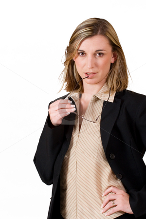 To use this stock image in your creative project, please select the size you need over to the right and click the "Add to Cart" button.
Your downloaded image will come with the Cutcaster watermark removed so don’t worry about the watermark you see on this page. Felicity Calitz #4 stock photo, Business woman holding reading glasses by Sean Nel