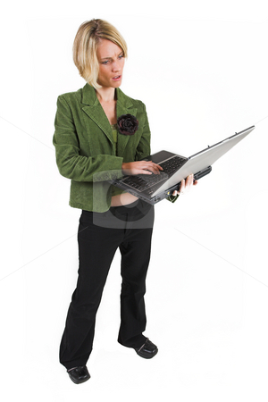 To use this stock image in your creative project, please select the size you need over to the right and click the "Add to Cart" button.
Your downloaded image will come with the Cutcaster watermark removed so don’t worry about the watermark you see on this page. Heidi Booysen #30 stock photo, Business woman green jacket, talking friendly on the phone by Sean Nel