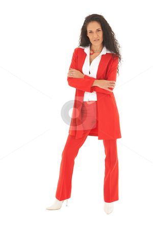 To use this stock image in your creative project, please select the size you need over to the right and click the "Add to Cart" button.
Your downloaded image will come with the Cutcaster watermark removed so don’t worry about the watermark you see on this page. Young adult businesswoman stock photo, Young adult Caucasian businesswoman wearing a red suit with long brown hair. NOT ISOLATED by Sean Nel
