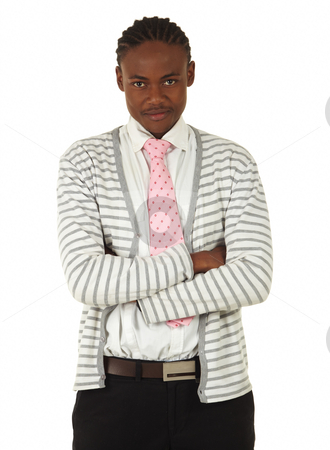 To use this stock image in your creative project, please select the size you need over to the right and click the "Add to Cart" button.
Your downloaded image will come with the Cutcaster watermark removed so don’t worry about the watermark you see on this page. Black Businessman stock photo, Black African businessman on a white background in various positions, stances and with various facial expressions. Part of a series - NOT ISOLATED by Sean Nel