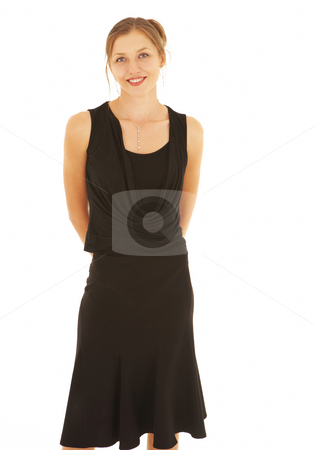 To use this stock image in your creative project, please select the size you need over to the right and click the "Add to Cart" button.
Your downloaded image will come with the Cutcaster watermark removed so don’t worry about the watermark you see on this page. Young caucasian businesswoman stock photo, Young adult brunette businesswoman in a black office outfit on a white background. by Sean Nel