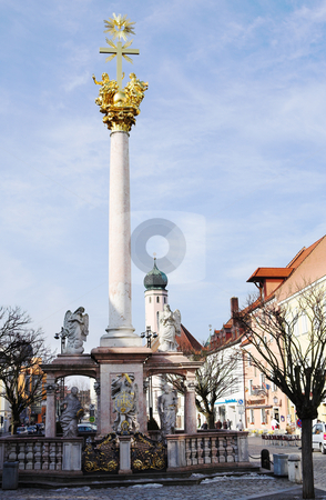 To use this stock image in your creative project, please select the size you need over to the right and click the "Add to Cart" button.
Your downloaded image will come with the Cutcaster watermark removed so don’t worry about the watermark you see on this page. Straubing #1 stock photo, The Trinity Column in Straubing, Bavaria, Germany by Sean Nel