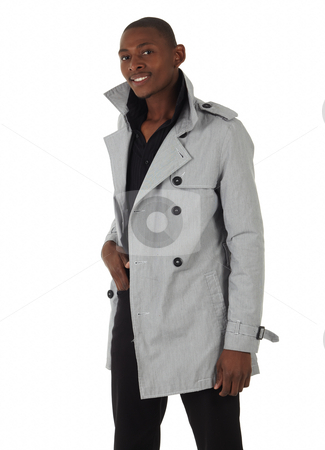 To use this stock image in your creative project, please select the size you need over to the right and click the "Add to Cart" button.
Your downloaded image will come with the Cutcaster watermark removed so don’t worry about the watermark you see on this page. Black African Businessman stock photo, Young black african businessman in a formal suite and grey jacket and on a white background - NOT ISOLATED by Sean Nel