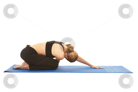 To use this stock image in your creative project, please select the size you need over to the right and click the "Add to Cart" button.
Your downloaded image will come with the Cutcaster watermark removed so don’t worry about the watermark you see on this page. Pilates exercise series stock photo, Fit young brunette pilates instructor showing different exercises on a white background a blue yoga mat. White background NOT ISOLATED by Sean Nel