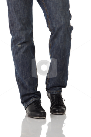 To use this stock image in your creative project, please select the size you need over to the right and click the "Add to Cart" button.
Your downloaded image will come with the Cutcaster watermark removed so don’t worry about the watermark you see on this page. Single tap dancer stock photo, Single male tap dancer wearing jeans showing various steps in studio with white background and reflective floor. Not isolated by Sean Nel