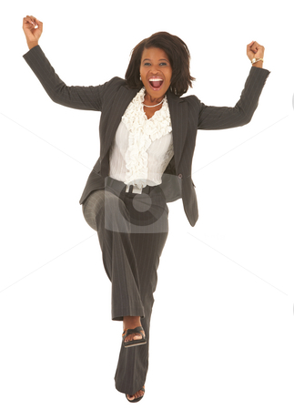 To use this stock image in your creative project, please select the size you need over to the right and click the "Add to Cart" button.
Your downloaded image will come with the Cutcaster watermark removed so don’t worry about the watermark you see on this page. Sexy african businesswoman stock photo, Sexy young adult african businesswoman in a business suit on a white background, dancing. NOT ISOLATED by Sean Nel