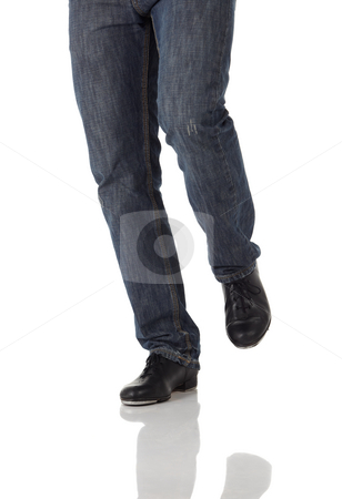 To use this stock image in your creative project, please select the size you need over to the right and click the "Add to Cart" button.
Your downloaded image will come with the Cutcaster watermark removed so don’t worry about the watermark you see on this page. Single tap dancer stock photo, Single male tap dancer wearing jeans showing various steps in studio with white background and reflective floor. Not isolated by Sean Nel