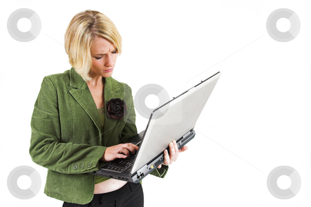 To use this stock image in your creative project, please select the size you need over to the right and click the "Add to Cart" button.
Your downloaded image will come with the Cutcaster watermark removed so don’t worry about the watermark you see on this page. Business Lady #11 stock photo, Blond Business woman with notebook computer by Sean Nel