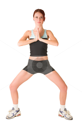 To use this stock image in your creative project, please select the size you need over to the right and click the "Add to Cart" button.
Your downloaded image will come with the Cutcaster watermark removed so don’t worry about the watermark you see on this page. Gym #141 stock photo, Woman doing yoga in track suit. by Sean Nel