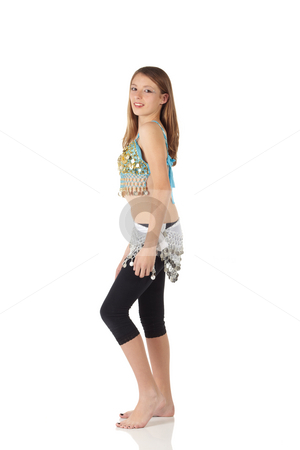 To use this stock image in your creative project, please select the size you need over to the right and click the "Add to Cart" button.
Your downloaded image will come with the Cutcaster watermark removed so don’t worry about the watermark you see on this page. Young belly dancing girl stock photo, Young Caucasian belly dancing girl in beautiful decorated clothes on white background and reflective floor. Not isolated by Sean Nel