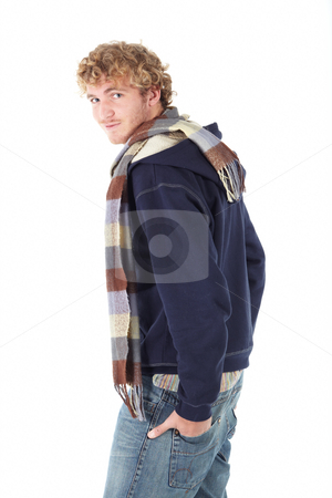To use this stock image in your creative project, please select the size you need over to the right and click the "Add to Cart" button.
Your downloaded image will come with the Cutcaster watermark removed so don’t worry about the watermark you see on this page. Portrait of Caucasian man stock photo, Portrait of handsome Caucasian man wearing casual winter clothes on white background. NOT ISOLATED by Sean Nel