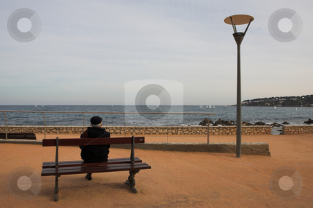 To use this stock image in your creative project, please select the size you need over to the right and click the "Add to Cart" button.
Your downloaded image will come with the Cutcaster watermark removed so don’t worry about the watermark you see on this page. Benchman #01 stock photo, Man on Bench, next to the sea by Sean Nel