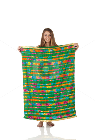 To use this stock image in your creative project, please select the size you need over to the right and click the "Add to Cart" button.
Your downloaded image will come with the Cutcaster watermark removed so don’t worry about the watermark you see on this page. Young belly dancing girl stock photo, Young Caucasian belly dancing girl in beautiful decorated clothes on white background and reflective floor. Not isolated by Sean Nel