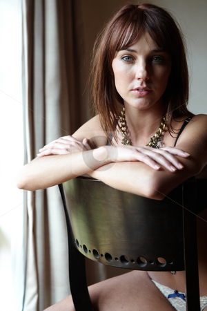 To use this stock image in your creative project, please select the size you need over to the right and click the "Add to Cart" button.
Your downloaded image will come with the Cutcaster watermark removed so don’t worry about the watermark you see on this page. Woman in Lingerie stock photo, Young sexy Caucasian adult woman in lingerie in a bedroom setting. by Sean Nel