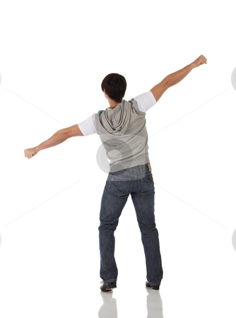 To use this stock image in your creative project, please select the size you need over to the right and click the "Add to Cart" button.
Your downloaded image will come with the Cutcaster watermark removed so don’t worry about the watermark you see on this page. Single male tap dancer stock photo, Single Caucasian male tap dancer wearing jeans showing various steps in studio with white background and reflective floor. Not isolated by Sean Nel