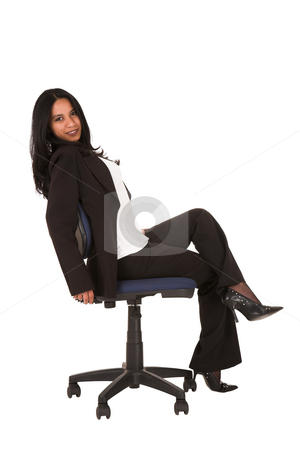 To use this stock image in your creative project, please select the size you need over to the right and click the "Add to Cart" button.
Your downloaded image will come with the Cutcaster watermark removed so don’t worry about the watermark you see on this page. Young adult businesswoman stock photo, Beautiful young adult Indian businesswoman with dark skin and dark straight long hair, brown eyes and pink lips, wearing a black suit with pants by Sean Nel
