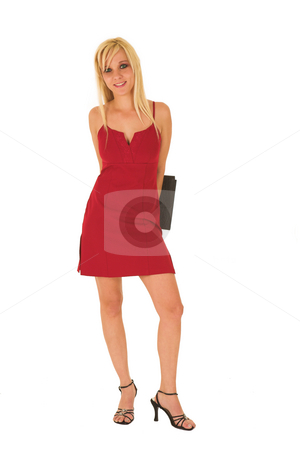 To use this stock image in your creative project, please select the size you need over to the right and click the "Add to Cart" button.
Your downloaded image will come with the Cutcaster watermark removed so don’t worry about the watermark you see on this page. Business Woman in red #124 stock photo, Blond business woman with black leather file in red dress by Sean Nel