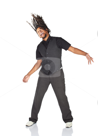 To use this stock image in your creative project, please select the size you need over to the right and click the "Add to Cart" button.
Your downloaded image will come with the Cutcaster watermark removed so don’t worry about the watermark you see on this page. Handsome African businessman stock photo, Handsome African businessman with long hair in black suit on white background. NOT ISOLATED by Sean Nel