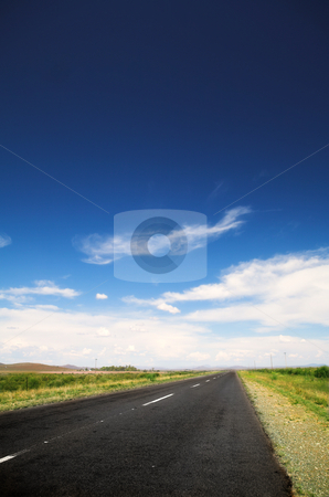 To use this stock image in your creative project, please select the size you need over to the right and click the "Add to Cart" button.
Your downloaded image will come with the Cutcaster watermark removed so don’t worry about the watermark you see on this page. Rural road stock photo, Long straight road under a dramatic dark blue saturated sky with some fine white clouds, and lined with some greenery and small shrubs by Sean Nel