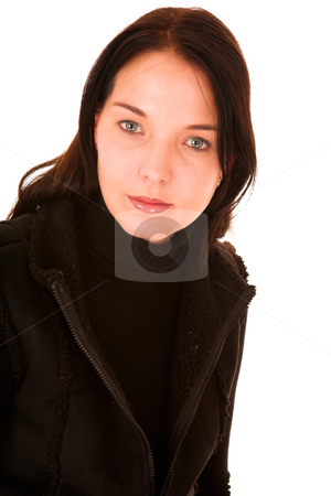 To use this stock image in your creative project, please select the size you need over to the right and click the "Add to Cart" button.
Your downloaded image will come with the Cutcaster watermark removed so don’t worry about the watermark you see on this page. Woman #21 stock photo, Dark haired woman with green eyes by Sean Nel