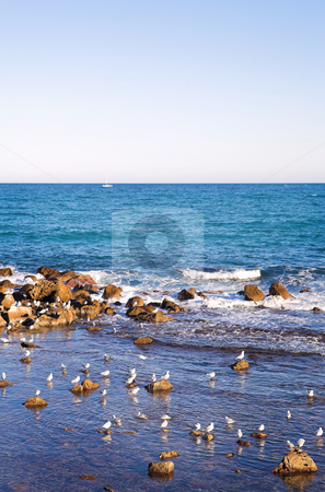 To use this stock image in your creative project, please select the size you need over to the right and click the "Add to Cart" button.
Your downloaded image will come with the Cutcaster watermark removed so don’t worry about the watermark you see on this page. Antibes #154 stock photo, A view of the ocean in Antibes, France. Copy space. by Sean Nel
