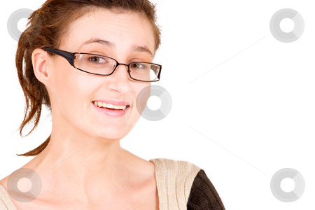 To use this stock image in your creative project, please select the size you need over to the right and click the "Add to Cart" button.
Your downloaded image will come with the Cutcaster watermark removed so don’t worry about the watermark you see on this page. Business Lady #98 stock photo, Business woman with glasses by Sean Nel