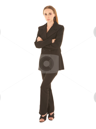 To use this stock image in your creative project, please select the size you need over to the right and click the "Add to Cart" button.
Your downloaded image will come with the Cutcaster watermark removed so don’t worry about the watermark you see on this page. Sexy brunette businesswoman stock photo, Sexy young adult Caucasian businesswoman in a black sexy business suit on a white background. She has modern make-up on her eyes by Sean Nel