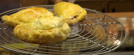To use this stock image in your creative project, please select the size you need over to the right and click the "Add to Cart" button.
Your downloaded image will come with the Cutcaster watermark removed so don’t worry about the watermark you see on this page. Pastry #16 stock photo, Glazed Meat Pie on a counter in a French Patisserie by Sean Nel