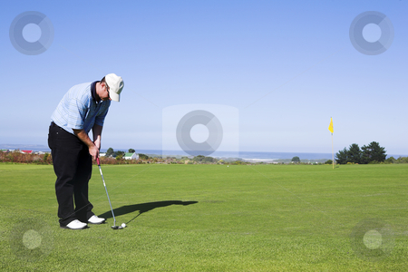To use this stock image in your creative project, please select the size you need over to the right and click the "Add to Cart" button.
Your downloaded image will come with the Cutcaster watermark removed so don’t worry about the watermark you see on this page. Golf #13 stock photo, Man playing golf. by Sean Nel